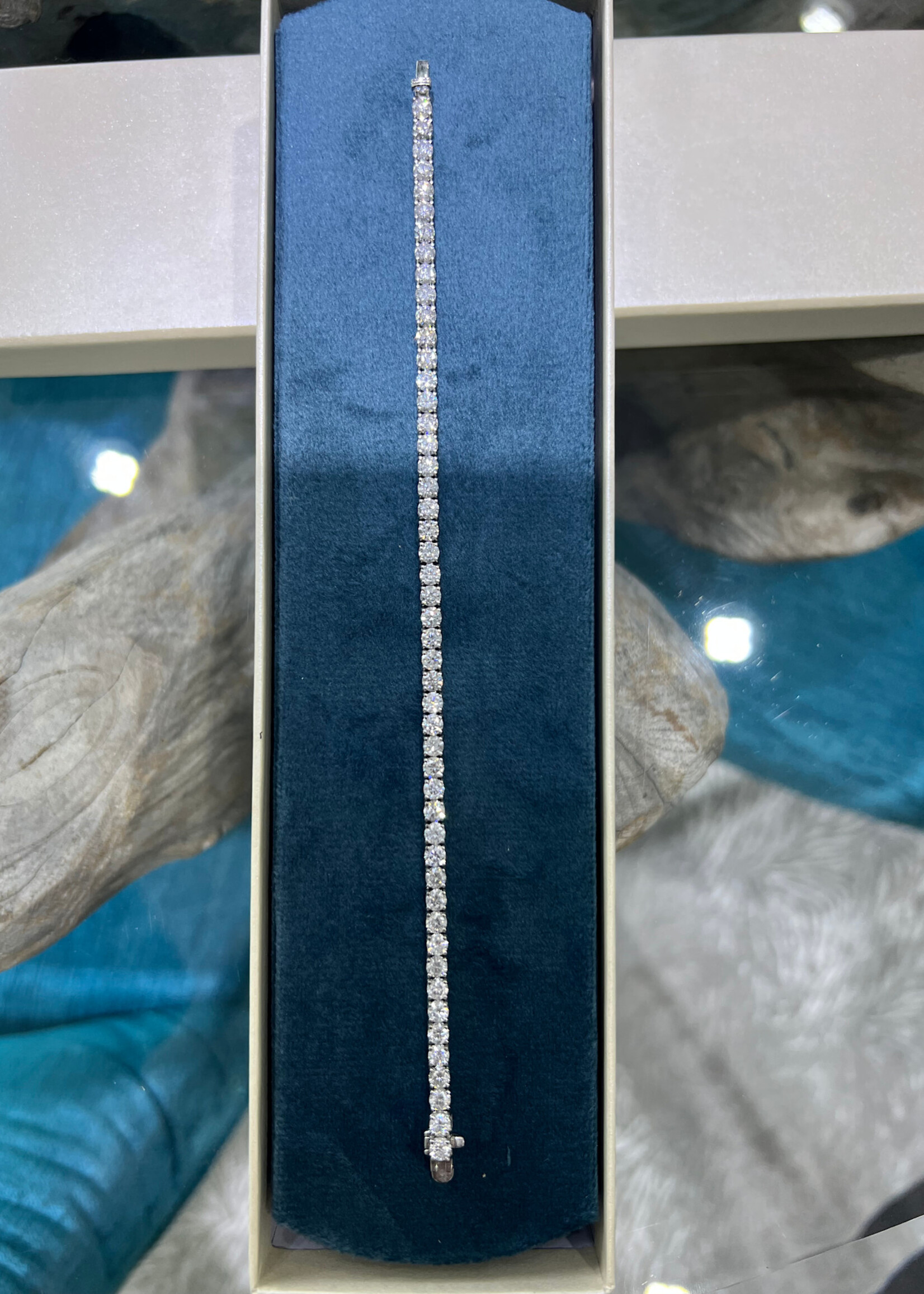 14kW 8ctw Natural Diamond Tennis Bracelet GH/SI2