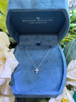 14kW Mini Diamond Cross with natural diamonds .16ctw