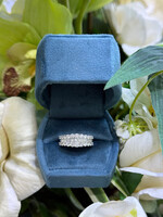 14kW 1.57ctw Natural Diamond Ring with Baguette and Round brilliant cut diamonds.