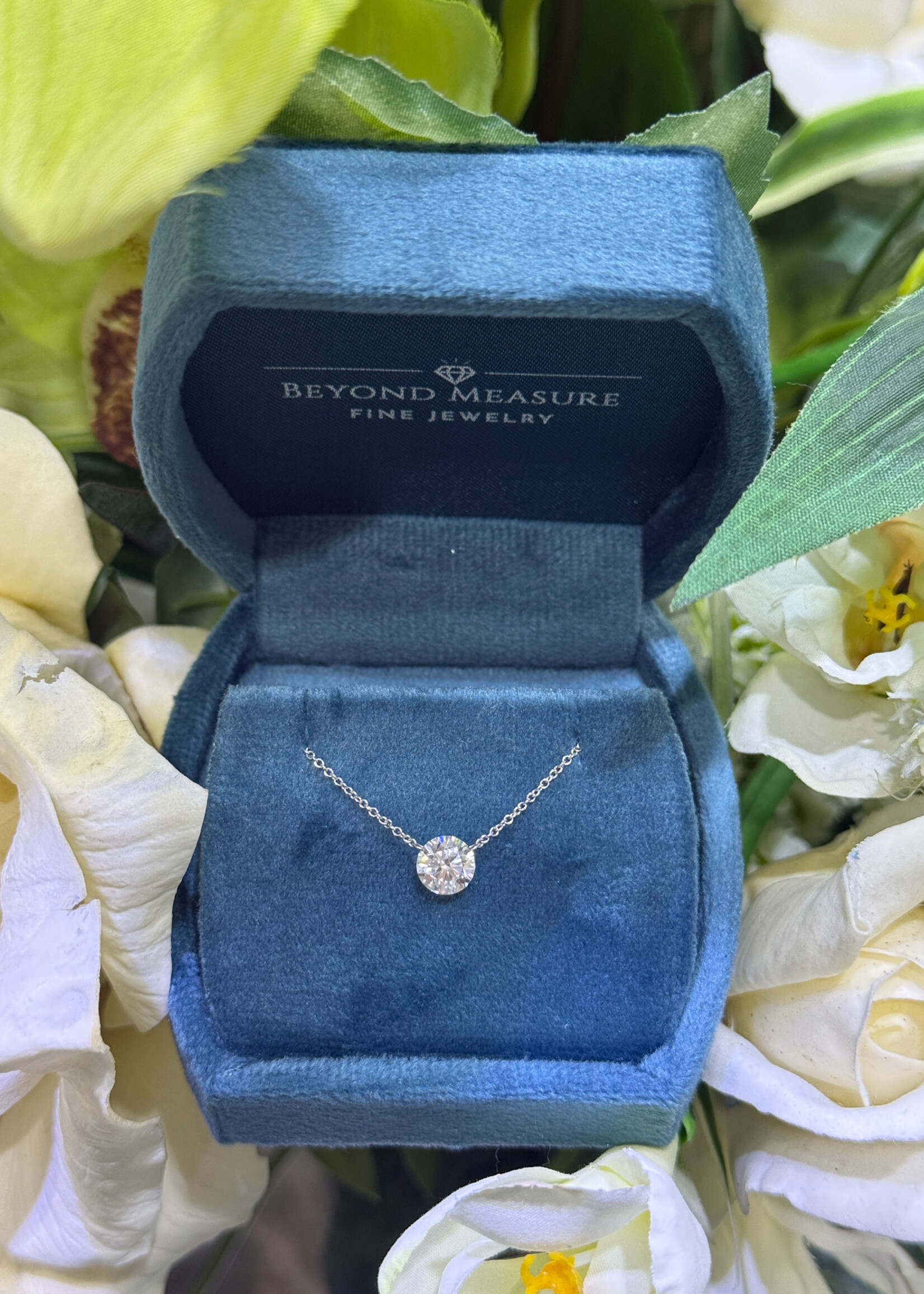 14kW 1.09ct LabGrown Diamond Floating Necklace