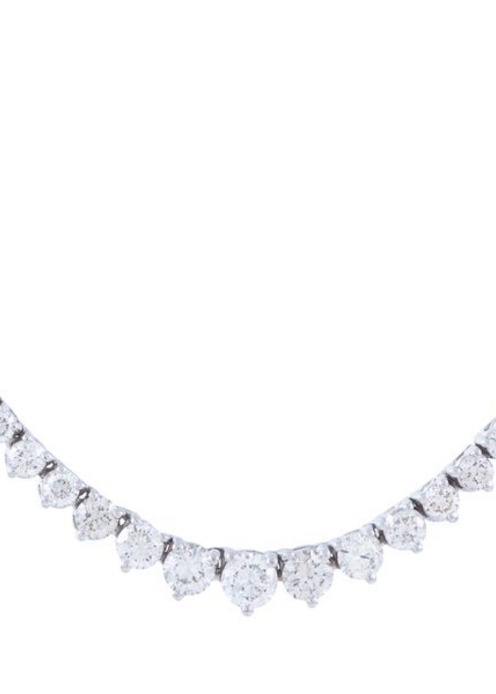 14kW 1.20ctw Natural Diamond "Smile Necklace"