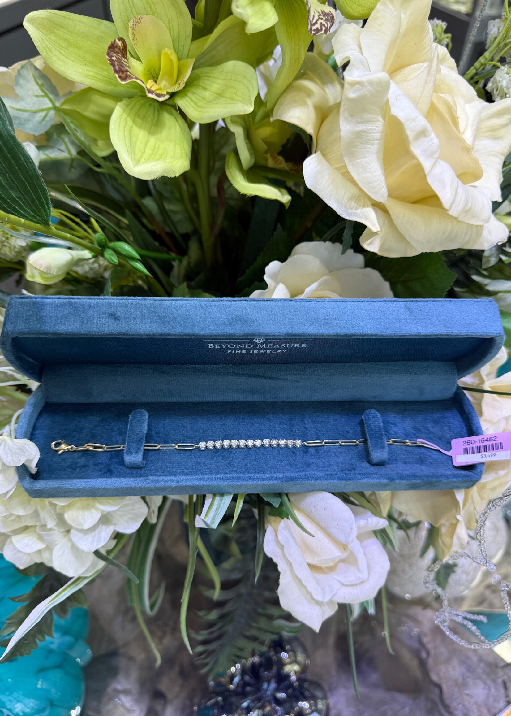 14kY + W 1.04ctw Tennis + Paperclip style Bracelet