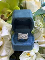 14kW 2.47ctw Natural Diamond Ring with Rounds and Baguette cut diamonds
