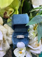 14kW 2.06ct Natural Diamond Band with round and baguette cut diamonds.