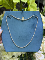 14kW 12ctw Natural Diamond Tennis Necklace