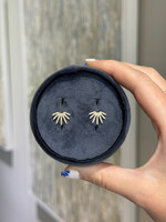 14kY .22ctw Natural Diamond Sunburst Stud Earrings