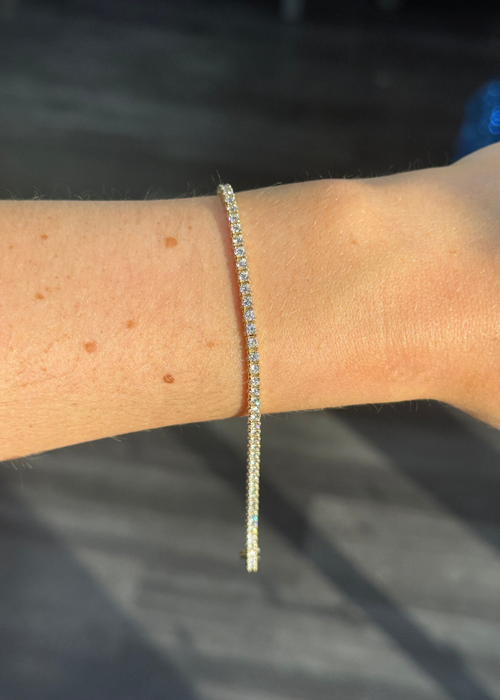 14kY 3ctw LabGrown Diamond Tennis Bracelet