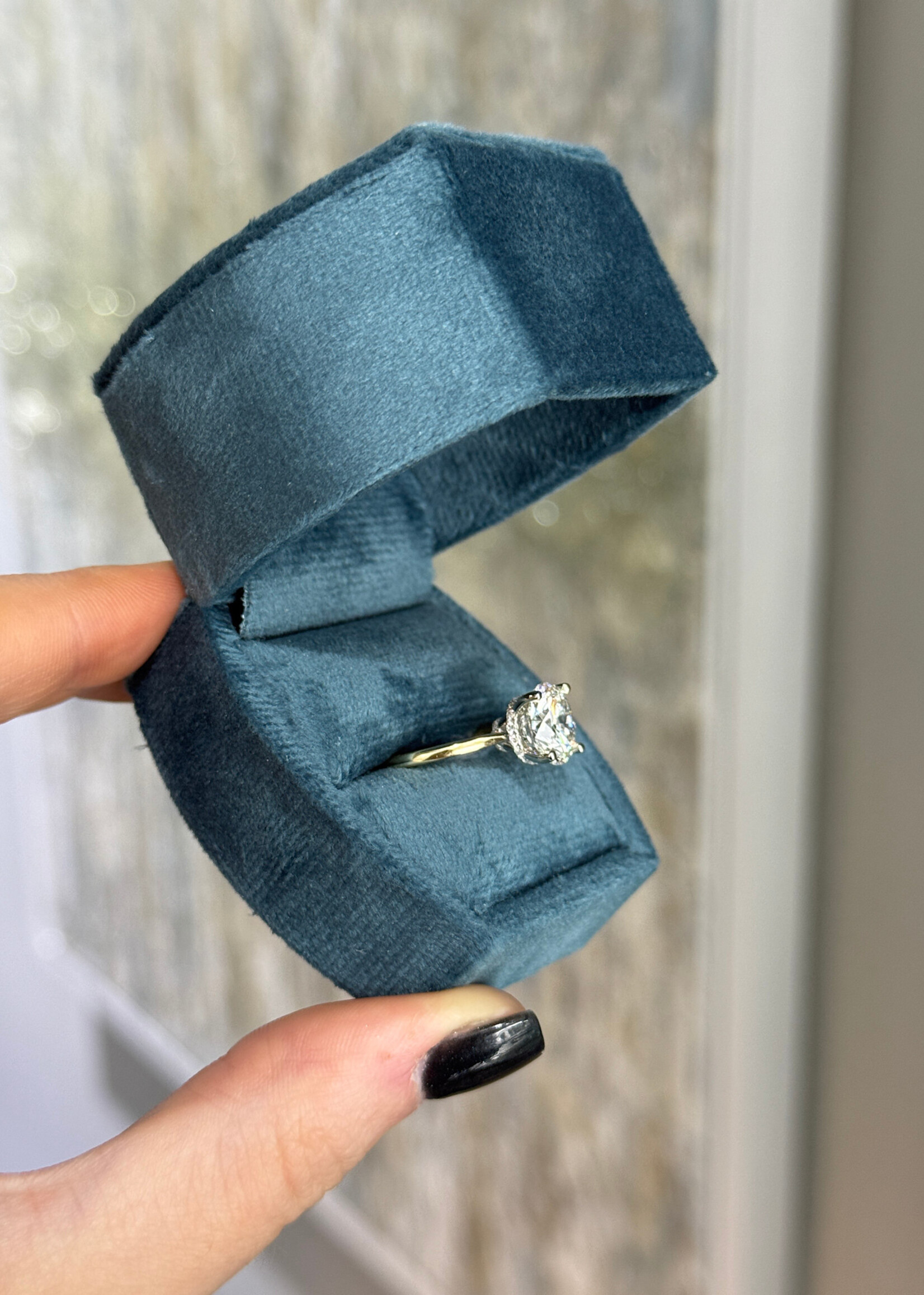 14kY+W 3.02LabGrown Diamond E,VS2 LG691557613 with Hidden Halo