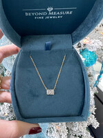 14kY 1.3ctw Radiant Cut LabGrown Diamond pendant.