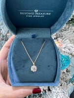14kY 3ctw LabGrown Diamond Solitaire pendant with adjustable 16"-18" chain