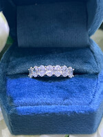 14kW 1.95ctw LabGrown Diamond Band with 7 oval cut diamonds