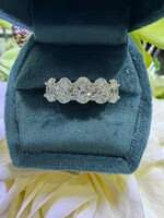 14kW 3ctw Oval Cut LabGrown Diamond Band F,VS1