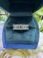 14kW 3ctw Emerald Cut LabGrown Diamond Band (5 stone) F,VS1