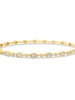 Shula NY 14kY Bangle  14KY bangle with Round and Oval Cut Diamonds 1.33ctw