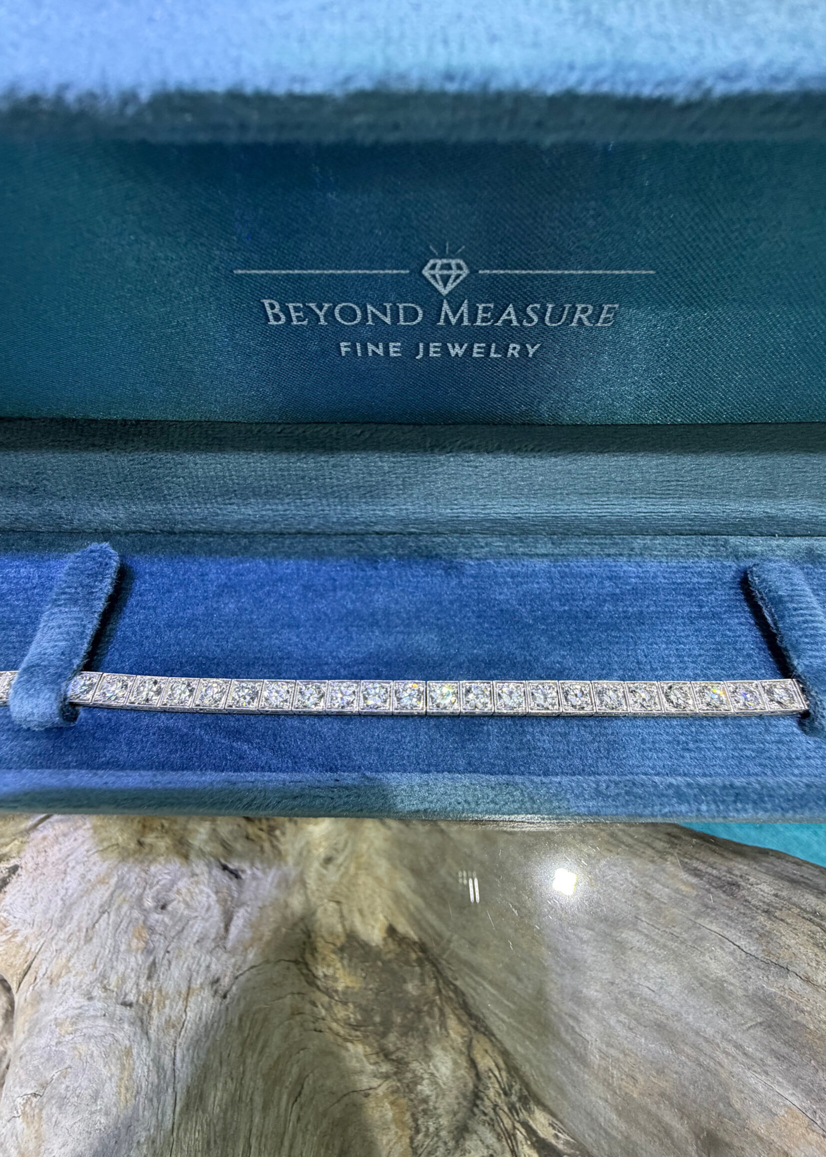 Platinum Art Deco Bracelet 8ctw European Cut Natural Diamonds. Original. Excellent Condition.