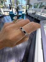 14kW  .40ct Sapphire .24ct Diamond Band