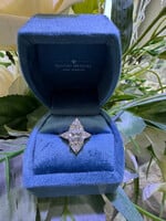 14k Yellow Gold 3.07ct Marquise cut LabGrown Diamond Engagement Ring + .51ctw accent shield cuts