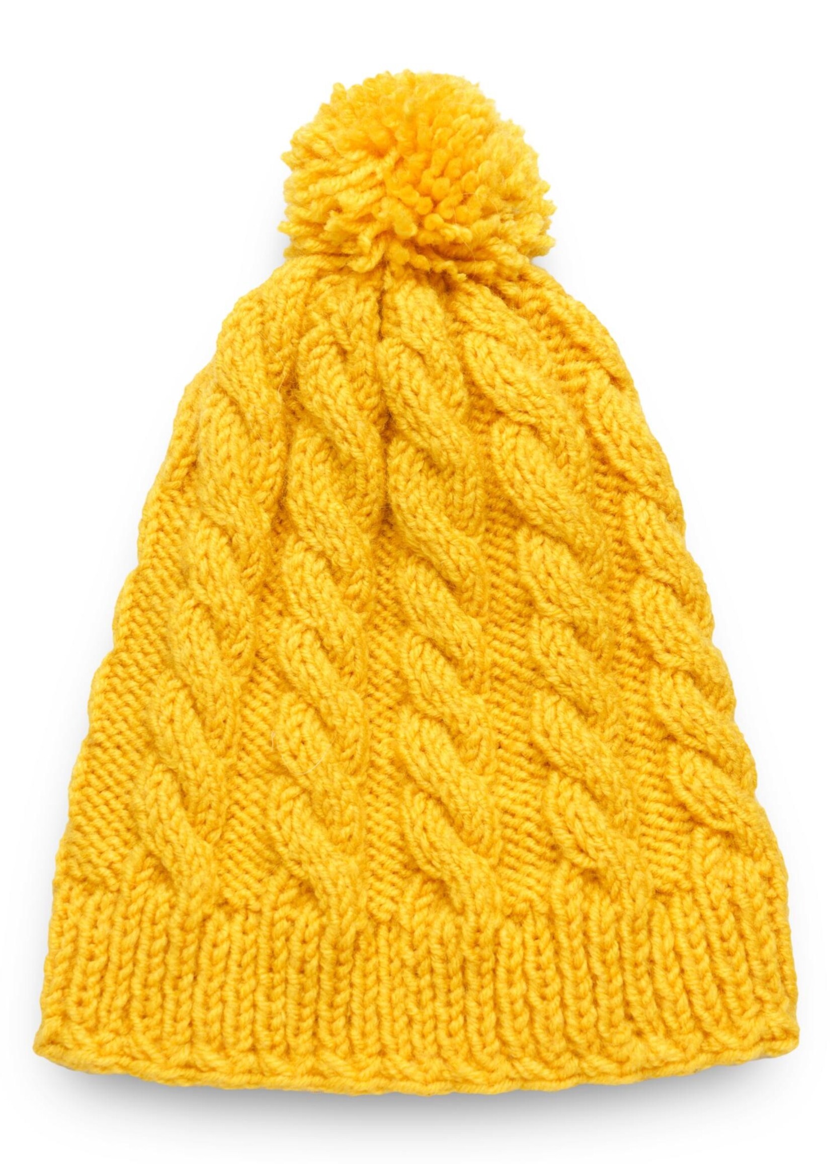 Yellow beanie hat