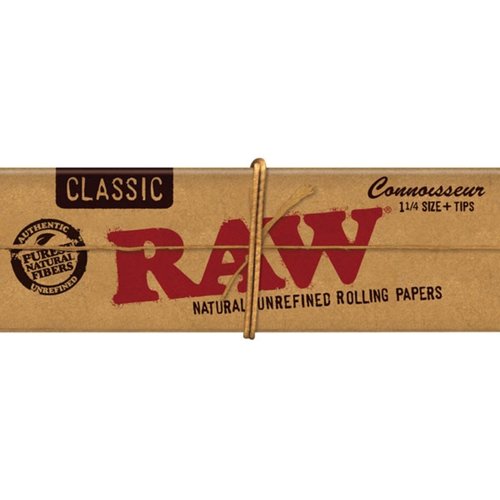 RAW RAW - Classic Connoisseur | 1 1/4 Rolling Paper & Tips