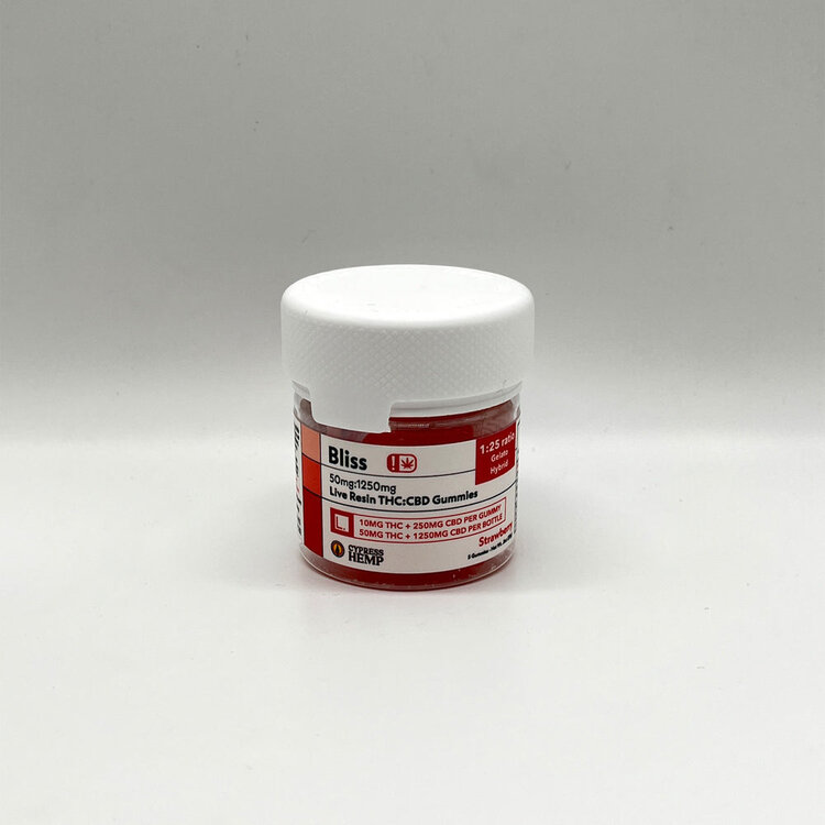 Bliss Bliss - Live Resin 10mg THC : 250mg CBD  Gummies