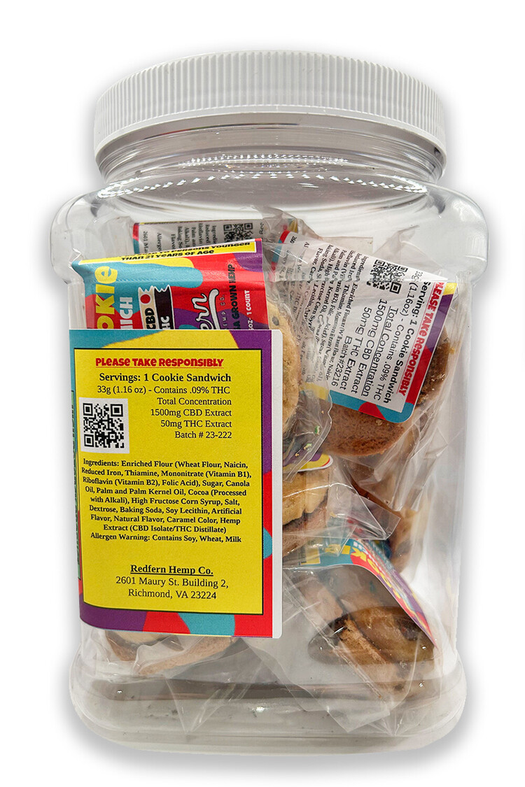 Redfern Hemp Co. Redfern Hemp Co. - Cookie Sandwich 50MG THC : 1500 CBD