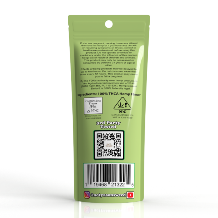 Not Ya Son's Weed Not Ya Son's Weed - THCA Preroll