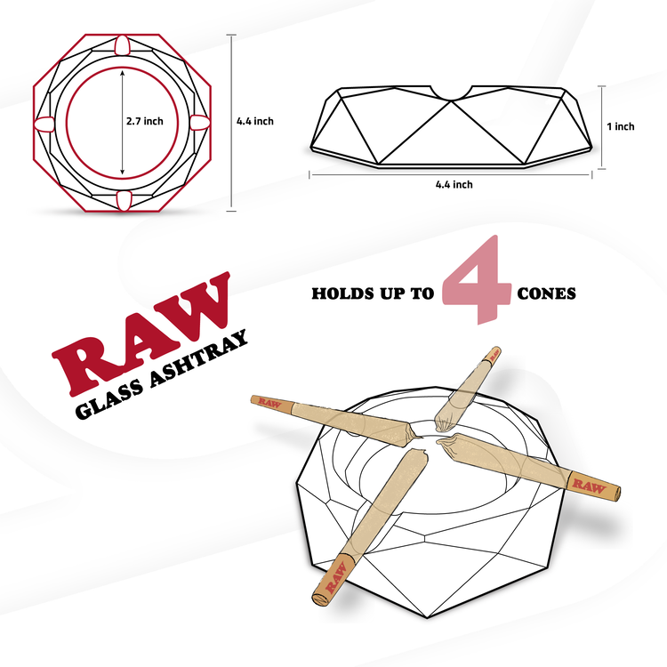 RAW RAW - Glass Ashtray
