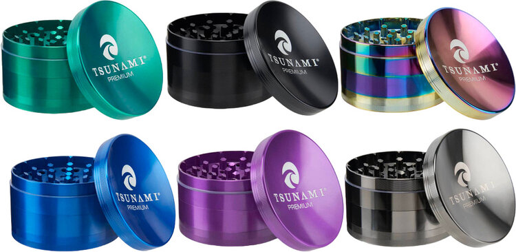 Tsunami Premium Tsunami - Sunken Top 100mm 4-Piece Grinder