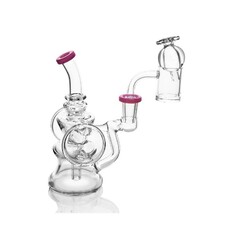 Syfy Glass Double Barrel Mini Rig Kit (Pink)