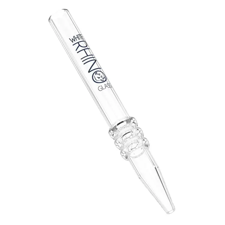 White Rhino White Rhino - Quartz V2 Glass Straw W/ Silicone Cap