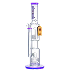 Cheech 14" Dual Perc Straight Tube w/Ice Catcher | Purple