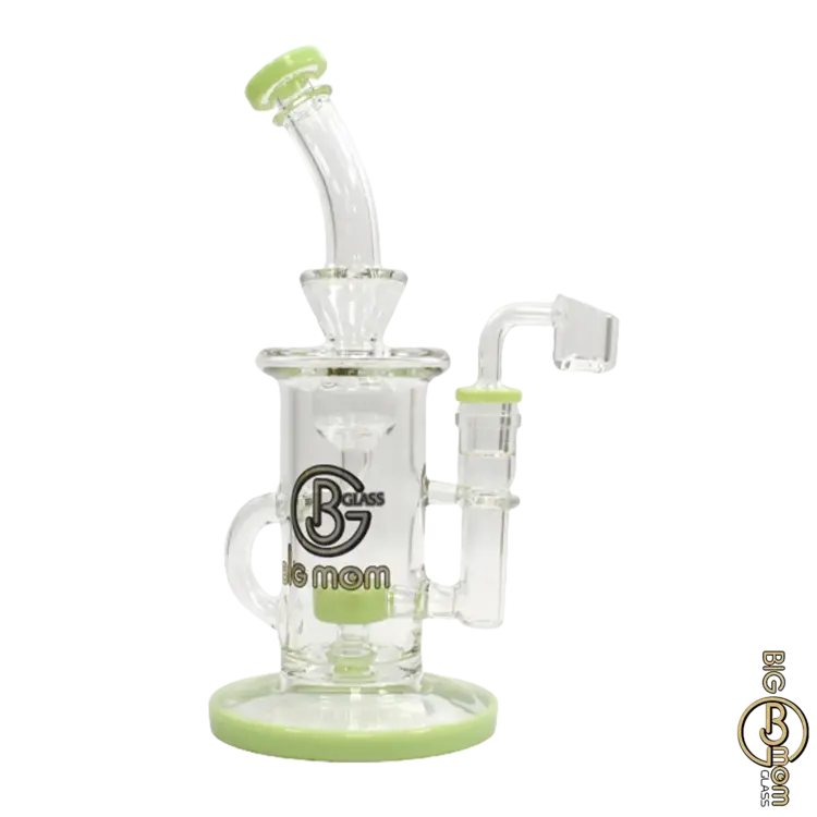 Big Mom Big Mom - Recycler w/ Color Accents Showerhead Perc & Splashgaurd | 10" Green