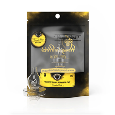 Honey Bee Herb Honeybee Herb - Quartz Dual Spinner Carb Cap | Black Line