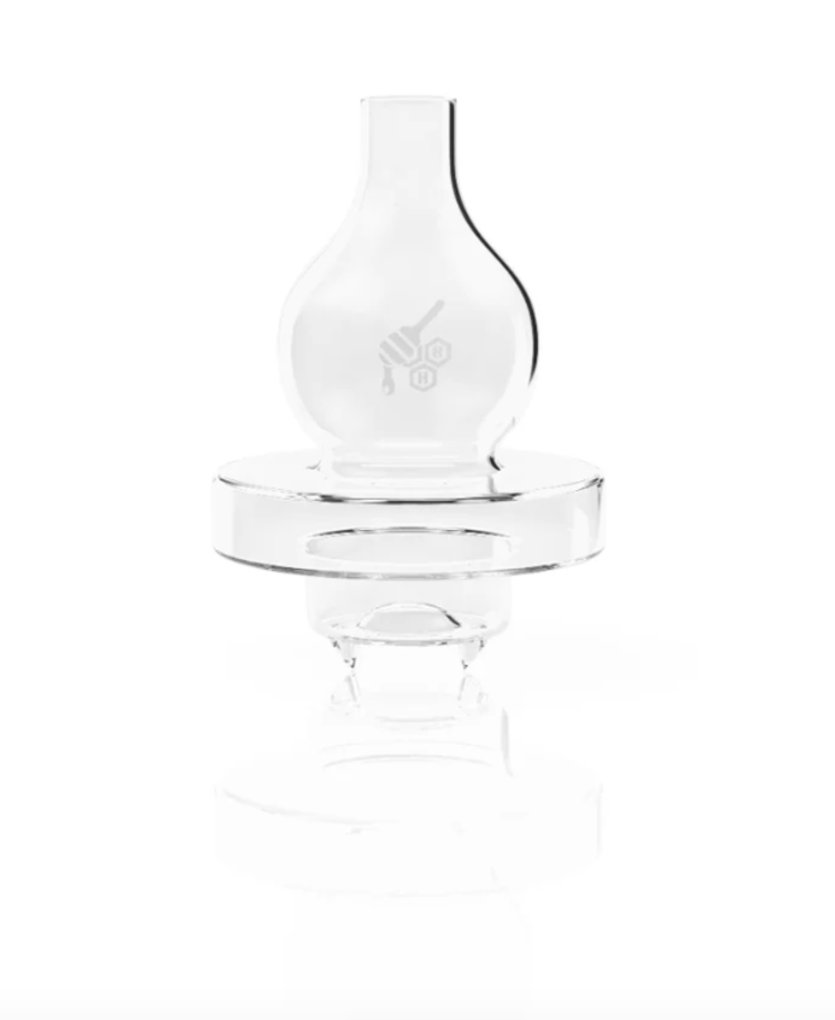 Honey Bee Herb Honeybee Herb - Quartz Dual Spinner Carb Cap | Black Line