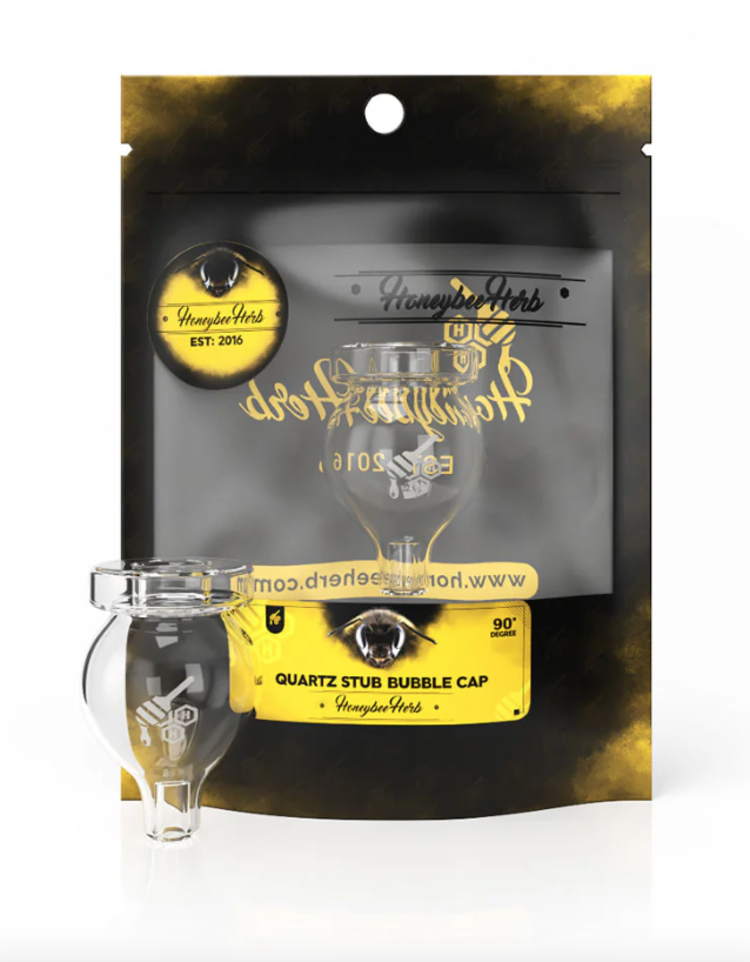 Honey Bee Herb Honeybee Herb - Quartz Stub Bubble Carb Cap | Black Line