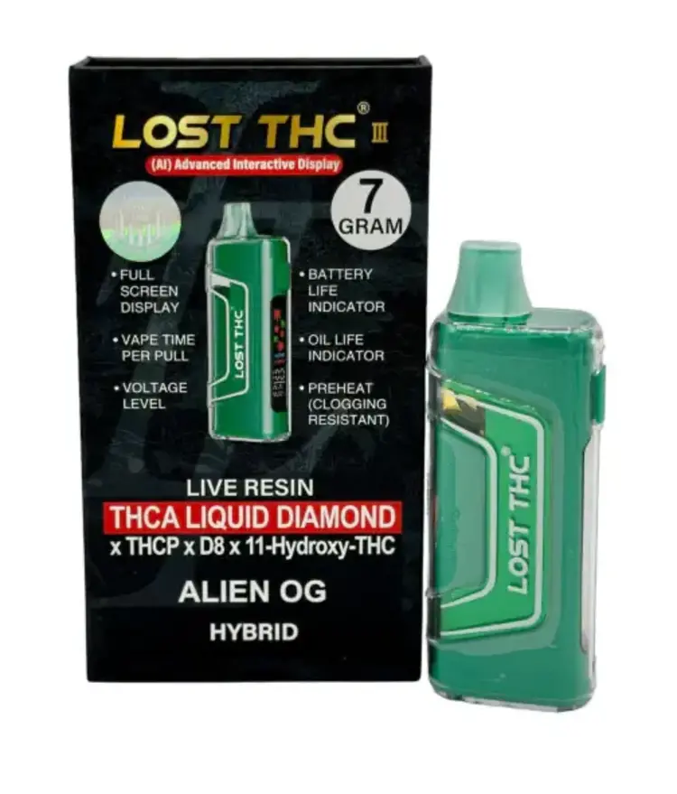 Lost THC Lost THC - Live Resin THCA Liquid Diamond 7G Disposable |