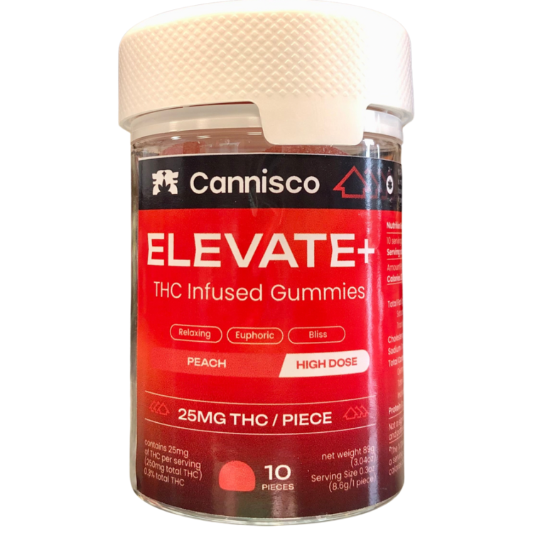 East Coast Collective (ECC) ECC - Cannisco - Elevate+ 625mg CBD : 25mg THC 10ct Gummies