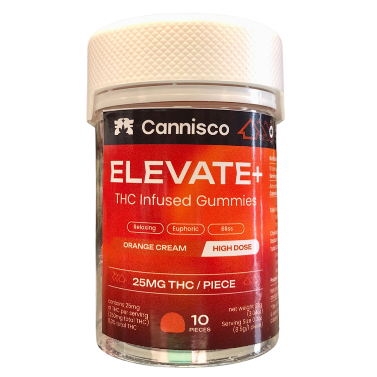 East Coast Collective (ECC) ECC - Cannisco - Elevate+ 625mg CBD : 25mg THC 10ct Gummies