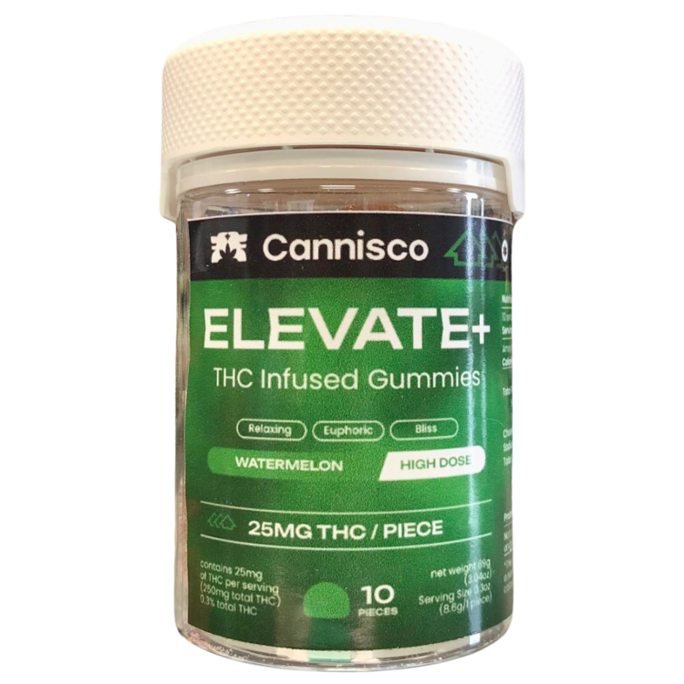 East Coast Collective (ECC) ECC - Cannisco - Elevate+ 625mg CBD : 25mg THC 10ct Gummies
