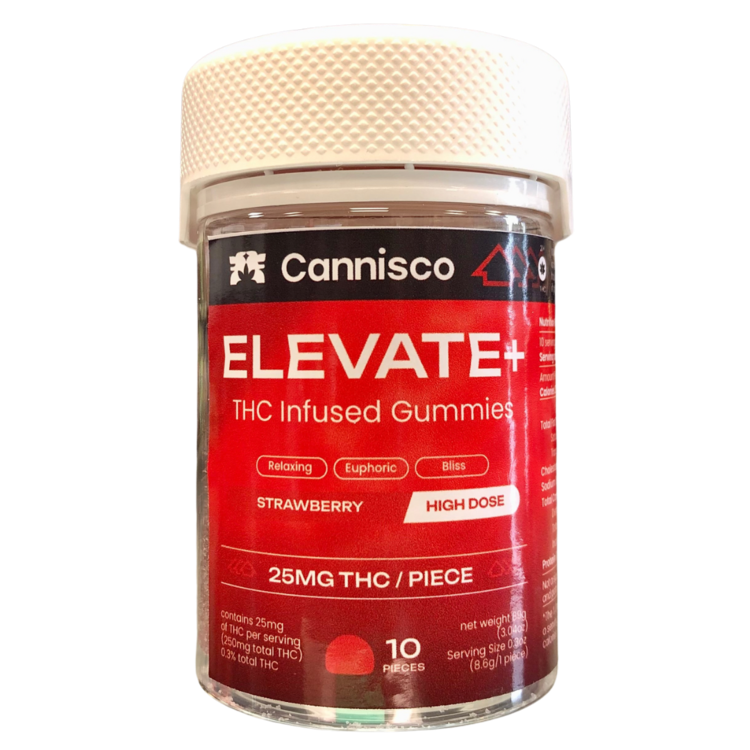 East Coast Collective (ECC) ECC - Cannisco - Elevate+ 625mg CBD : 25mg THC 10ct Gummies