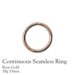 Continuous Ring; Rose Gold 18g 15mm
