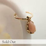 Vintage Salvaged; Pink Coral Dangle