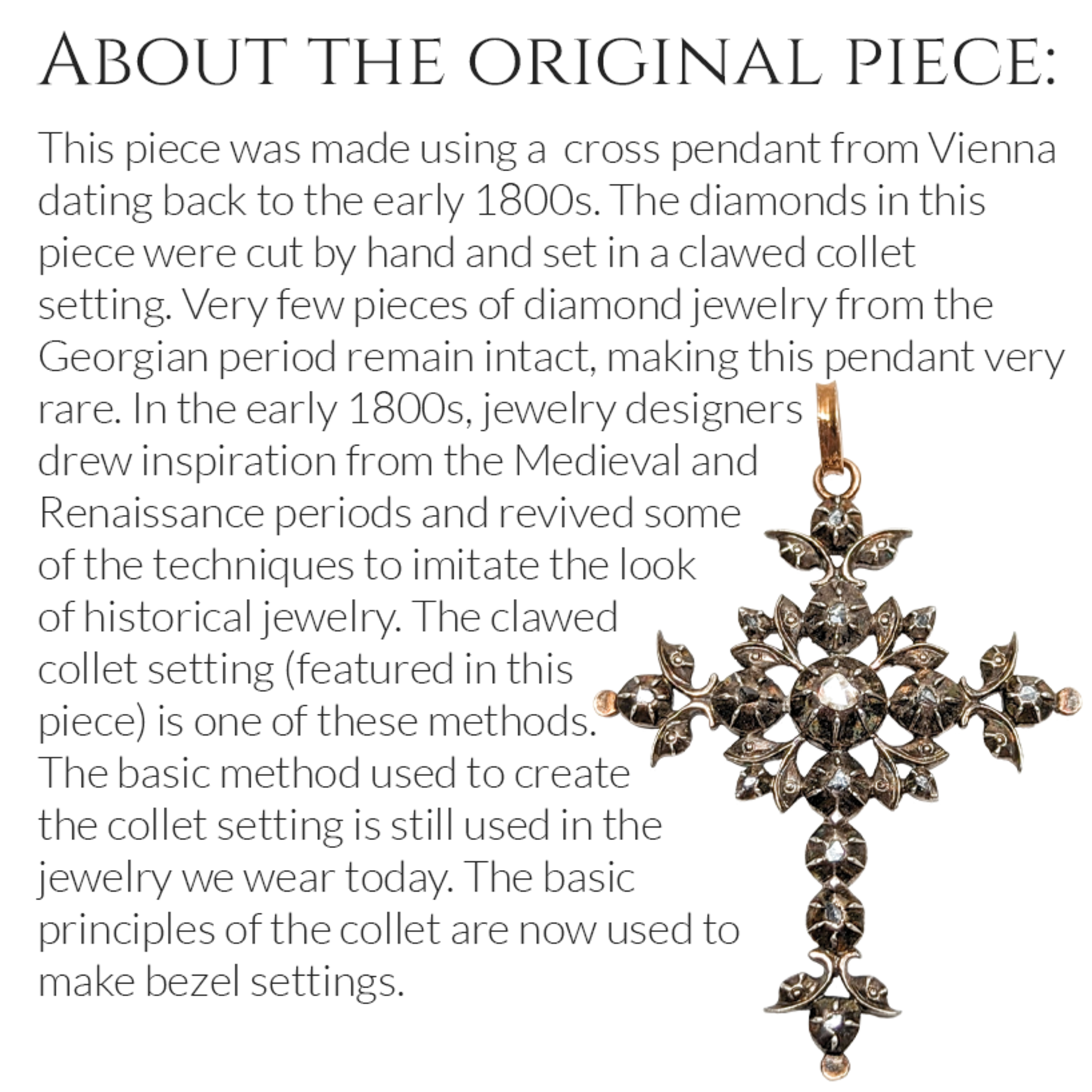 Vintage Salvaged; Clawed Collet Diamond