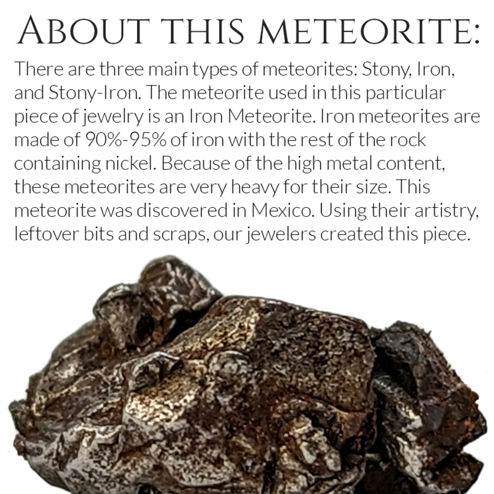 Vintage Salvaged; Wrapped Meteorite Ring