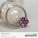 Fixed Eris 18g 11mm; White Gold with Pink Sapphire