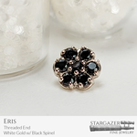 Eris; White Gold with Black Spinel