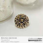 Round Meteor; White Gold with Yellow Sapphire