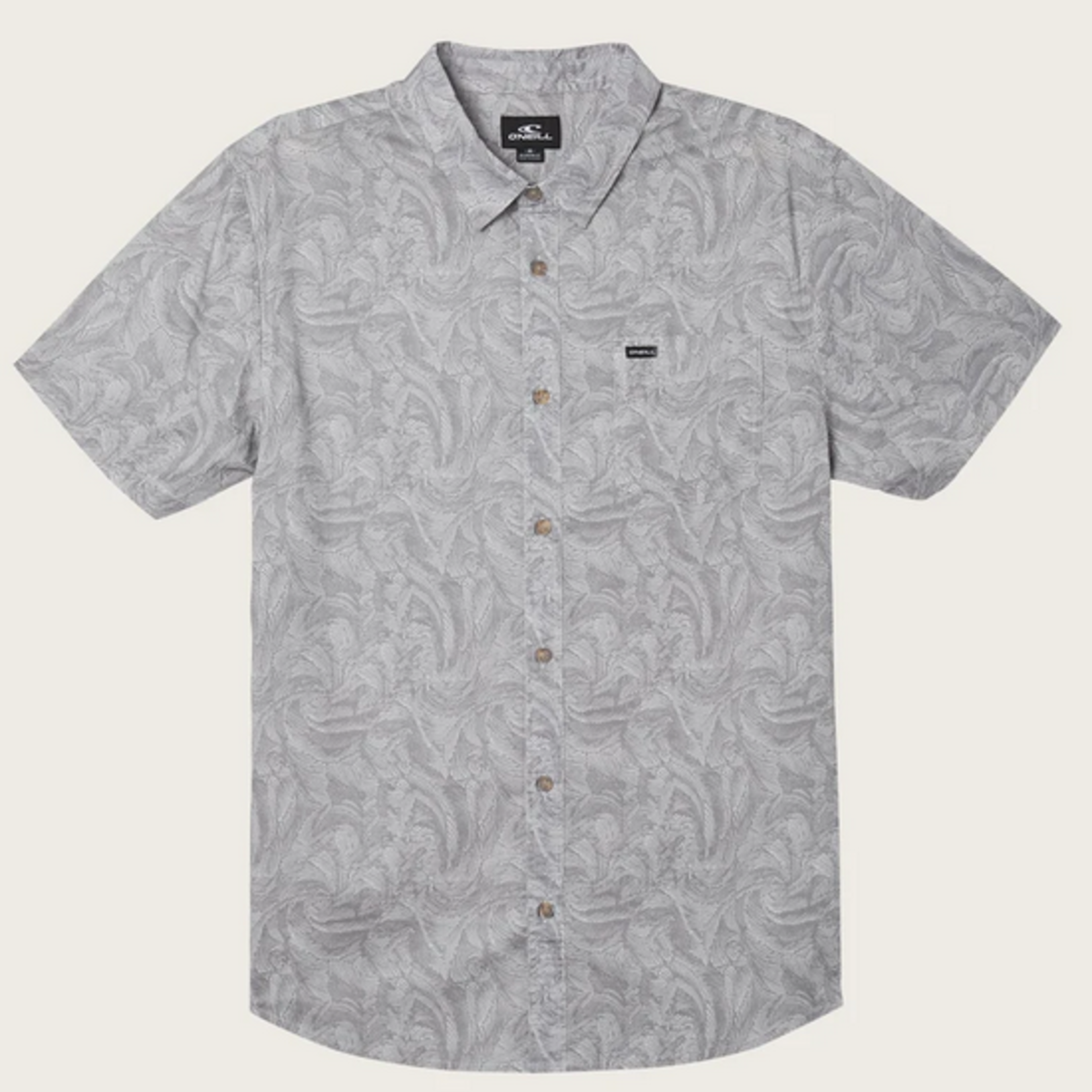 O'NEILL Men's O'Neill Tame Grey Button Down Shirt Size XXL