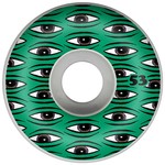 TOY MACHINE TOY MACHINE ALL SEEING SKATEBOARD WHEELS (WHITE/GREEN) 53MM 99A