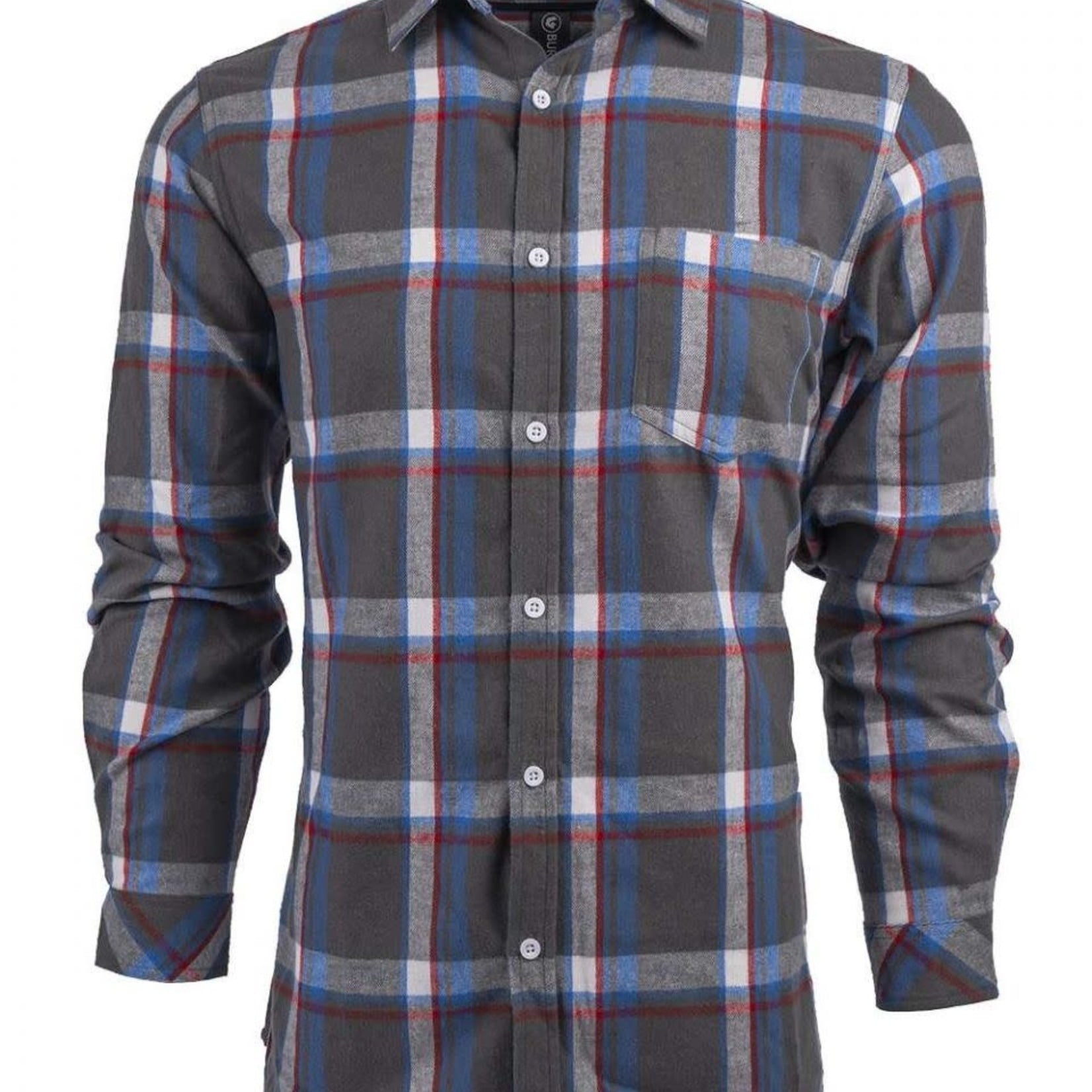 BURNSIDE Men's Burnside Flannel Long Sleeve Button Down Shirt